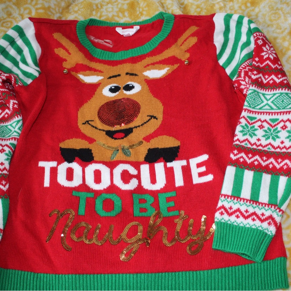 Plus Size women’s To cute to be naughty Holiday Sweater